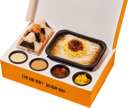 꿀조합 삼각김밥&국수 디핑 박스